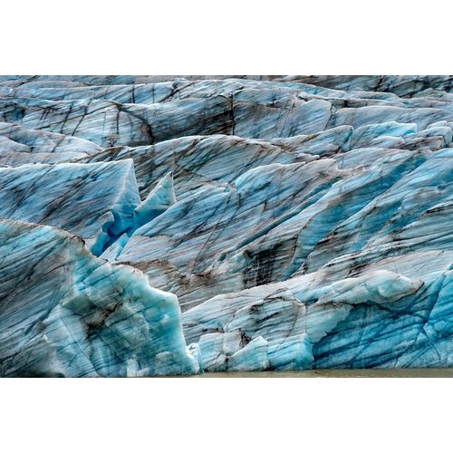 Blue Large Svinafellsjokull Glacier Brown Lagoon-Vatnajokull National Park-Iceland